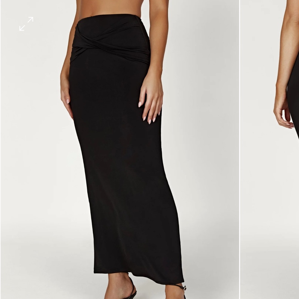 NWT Meshki Black Ceri Twist Maxi Skirt